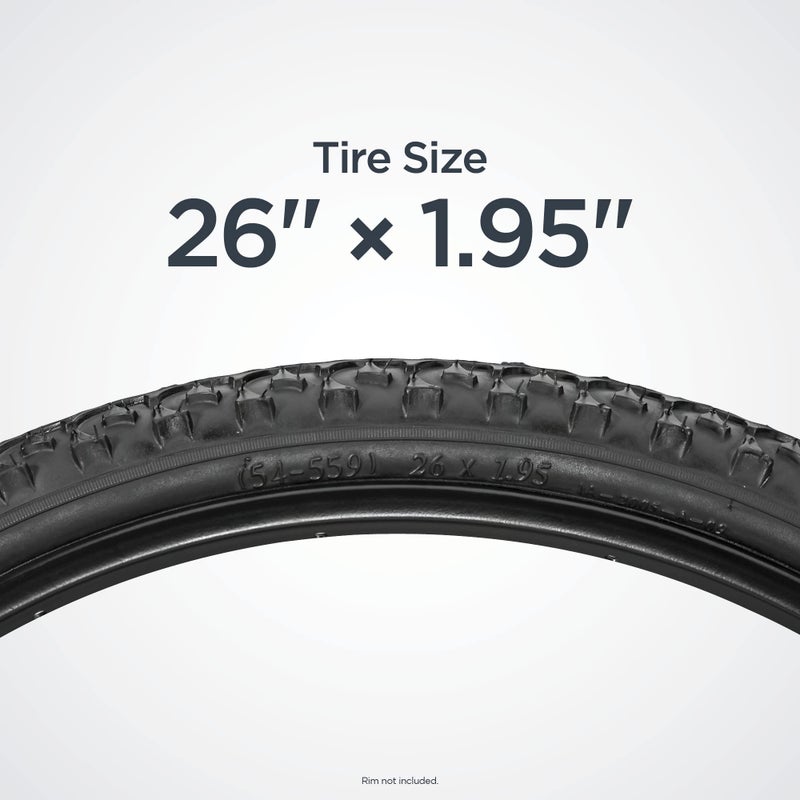 Schwinn Replacement Bike Tire, 26" x 1.95" Mountain Bike Tire, High Traction Tread, Steel Bead Construction, Fits Internal Rim Widths 19mm-29mm, PSI Range 40 to 65 - Image 5